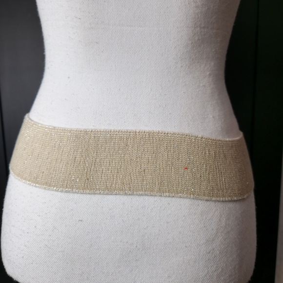 NWT$25 Stretch Belt Leather Brown Double Prong Nickel Buckle SZ L/XL - Picture 4 of 7